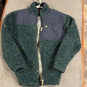 Southern Marsh Green and Navy Sherpa Jacket